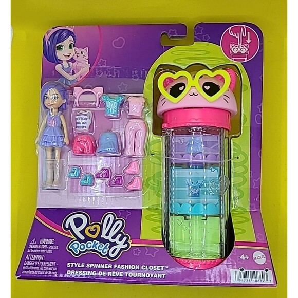 polly pocket Style Spinner Fashion Closet dress up - Picture 6 of 10